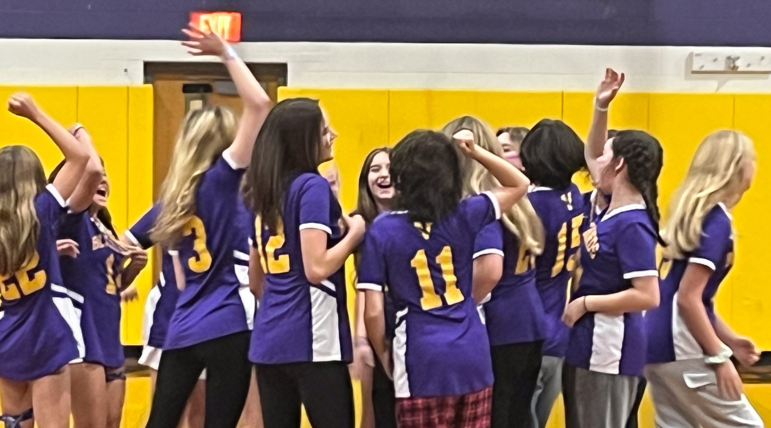 Students at pep rally.