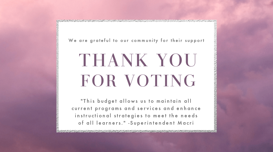 thank you for voting message