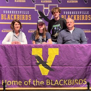 four people at Home of the Blackbirds table