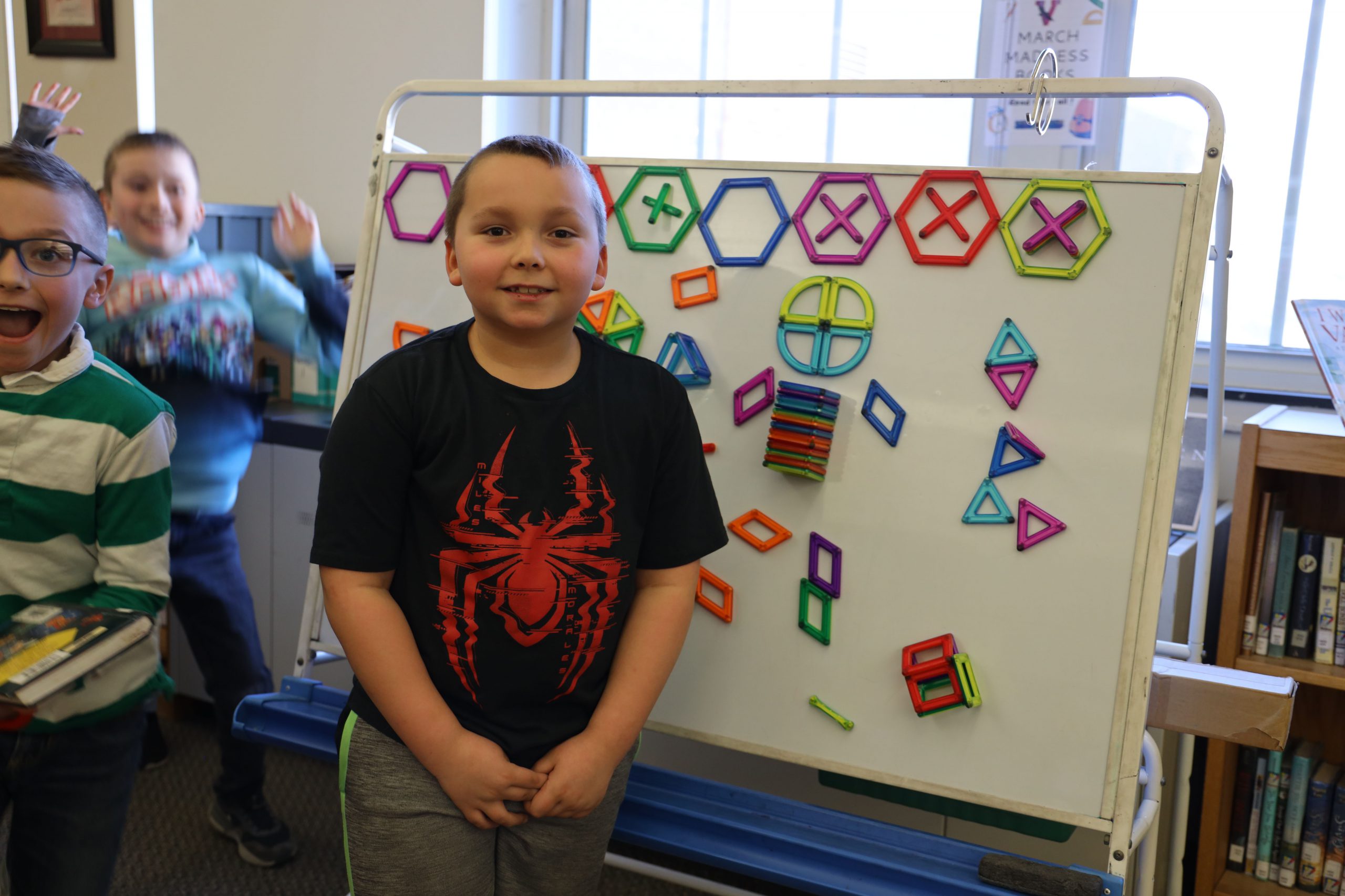boy with geometric shapes 