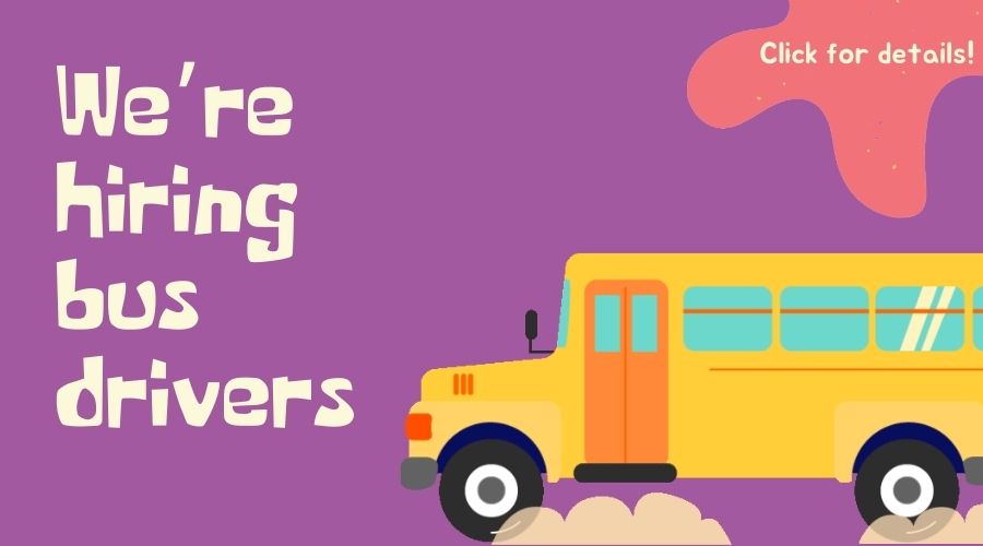 We're hiring bus drivers. Click to learn more.