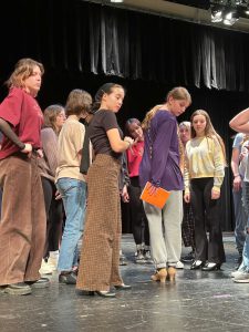 Students on stage for Chicago Rehearsal 