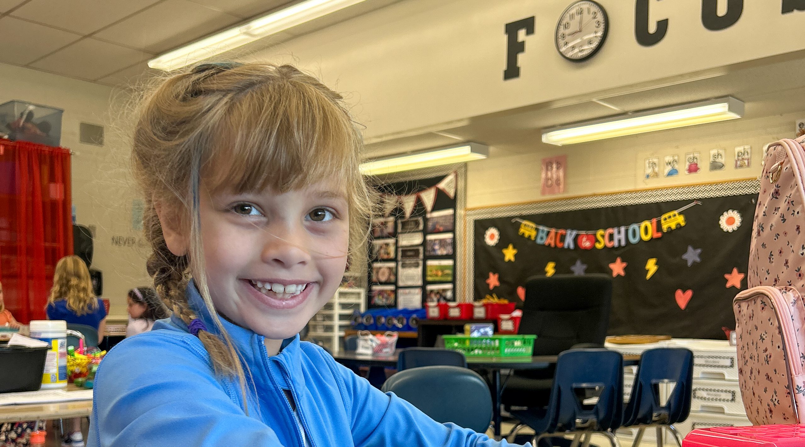 Elementary student in classroom.