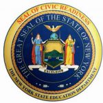 A colorful graphical seal, including elements from the NY State Seal and the phrase: Seal of Biliteracy, The Great State of New York, The New York State Education Department